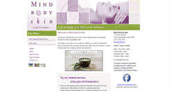 Desktop Screenshot of mindbodyandskin.com