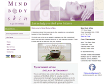 Tablet Screenshot of mindbodyandskin.com